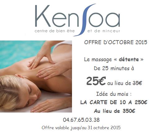 Offre sur le massage détente à Montpellier en 2015